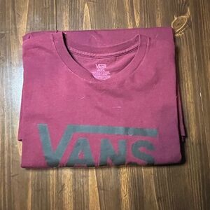Vans Maroon Logo T-Shirt